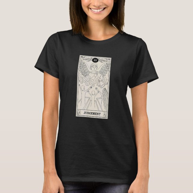 Camiseta Julgamento Tarot Card Occult Crenças Divincionadas (Frente)