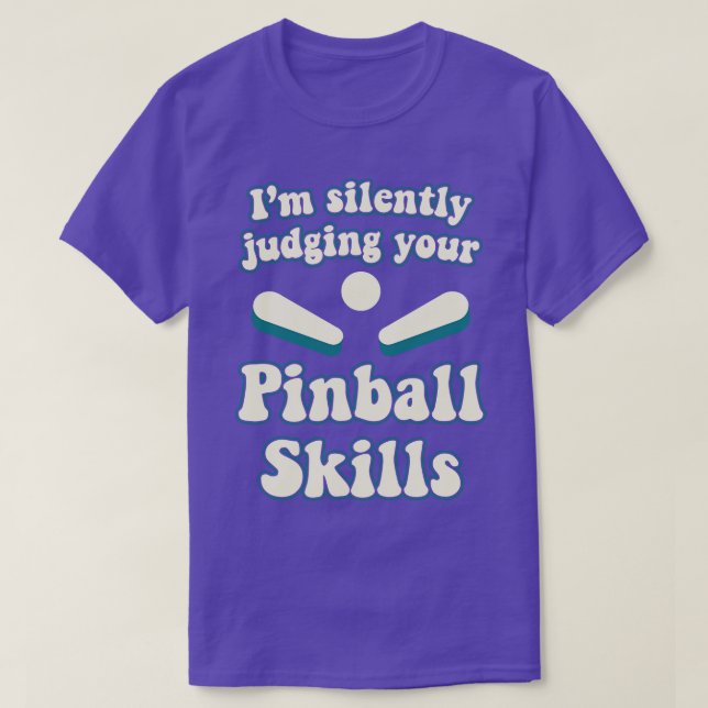 Camiseta Julgando Suas Máquinas De Esforço De Pinball Arcad (Frente do Design)