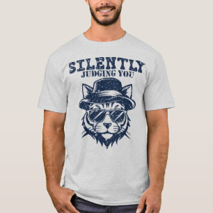 Camiseta Julgando você silenciosamente Minimalista Retro Ga