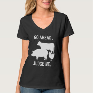 Camiseta Julgar Me Julgamento De Gado De Corte Vaca Porco C