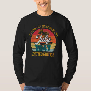 Camiseta Julho De 1947 75º Aniversário 75 Anos De Esforço