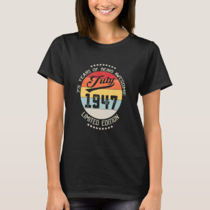 Camiseta Julho De 1947 75º Aniversário 75 Anos De Esforço