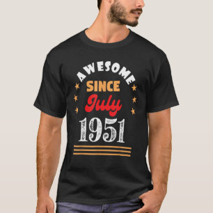 Camiseta Julho De 1951 Aniversário Espetacular Desde 1951 J