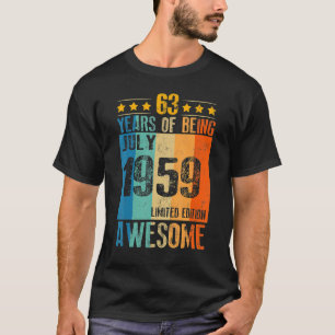 Camiseta Julho De 1959 63 Anos De Incrível