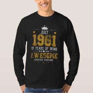Camiseta Julho De 1961 61 Anos De Incrível