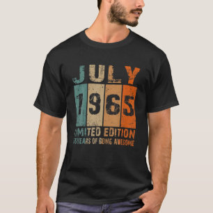 Camiseta Julho De 1965 Edição Limitada 56º Aniversário 56 A