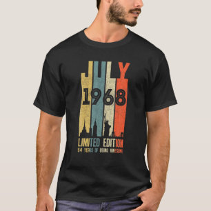 Camiseta Julho De 1968 54 Aniversário 54 Anos De Idade 1968