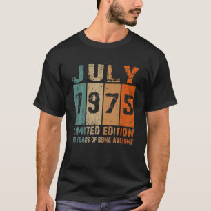 Camiseta Julho De 1975 Edição Limitada 46º Aniversário 
