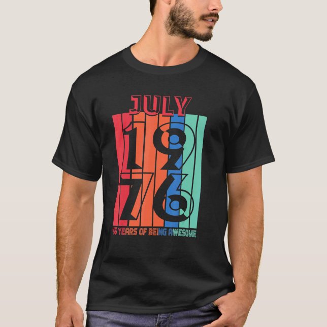 Camiseta Julho De 1976 46 Anos De Esforço 2 (Frente)