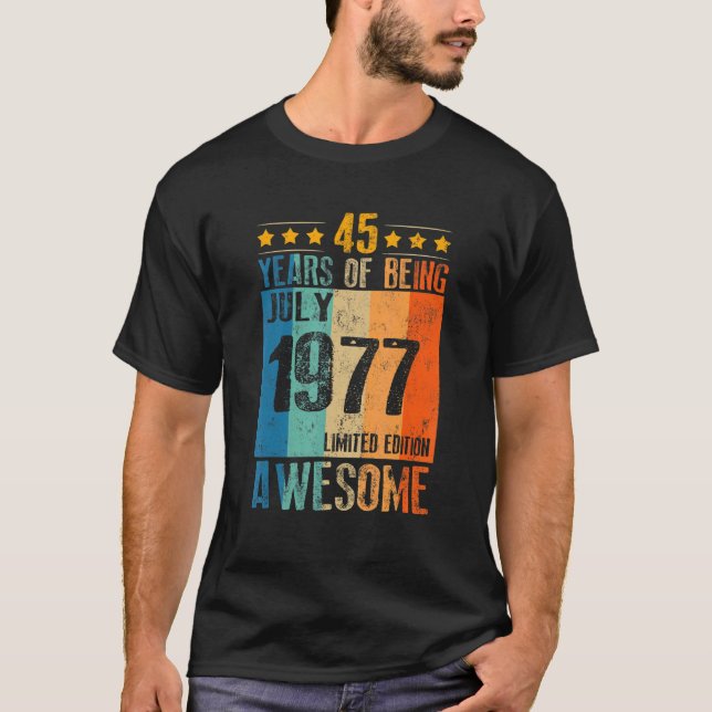 Camiseta Julho De 1977 45 Anos De Esforço 3 (Frente)