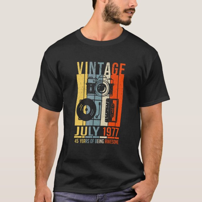 Camiseta Julho De 1977 45 Anos De Incrível (Frente)