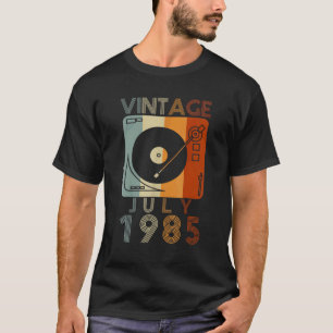 Camiseta Julho De 1985 37º Aniversário Vintage Retro 37 Ano