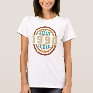 Camiseta Julho de 1990 Vintage