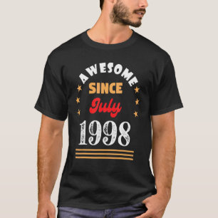 Camiseta Julho De 1998 Aniversário Espetacular Desde 1998 J