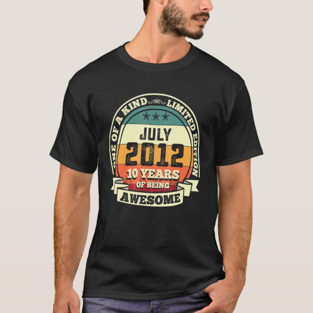 Camiseta Julho De 2012 10º Aniversário 10 Anos De Esforço (Frente)