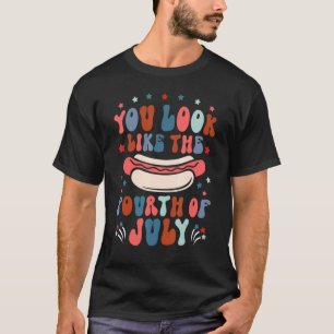 Camiseta Julho Dia da Independência 4º Cachorro Quente Você