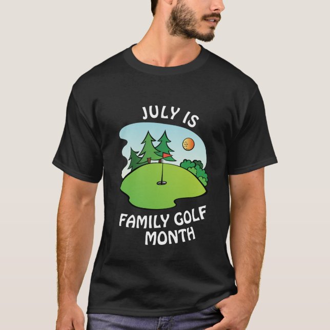 Camiseta Julho é Mês do Golfe da Família (Frente)