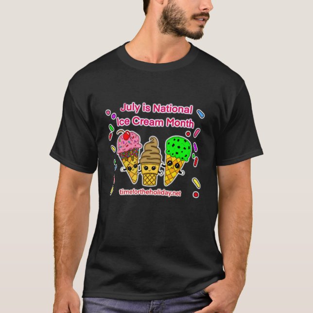 Camiseta Julho é Sorvete Mês (Frente)