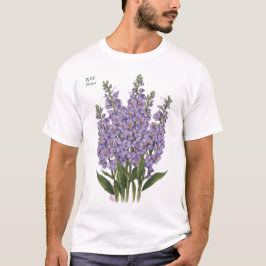 Camiseta Julho Larkspur Bloom - Presente de Aniversário Per