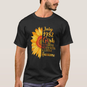 Camiseta Julho Meninas 1982 41ruas Aniversário De 41 Anos
