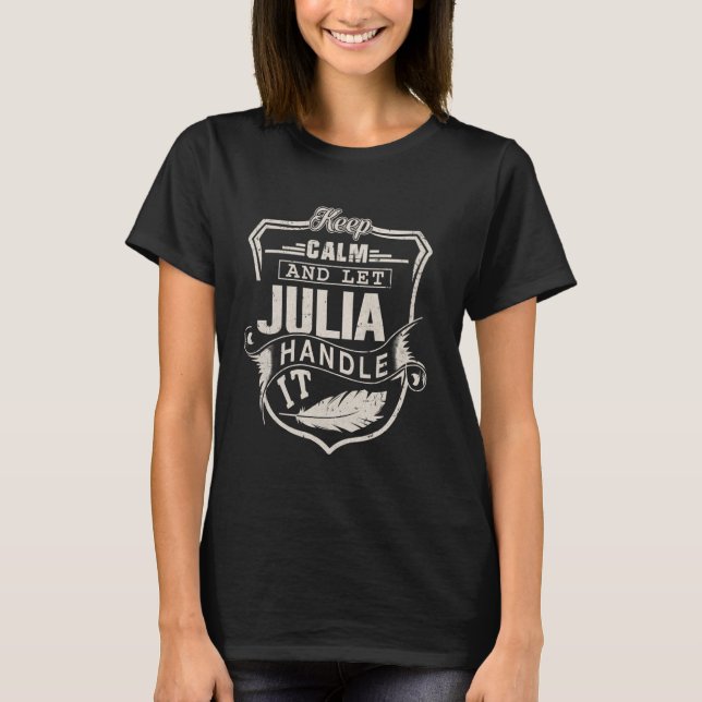Camiseta Julia First Name Shirt Julia Nome Aniversário (Frente)