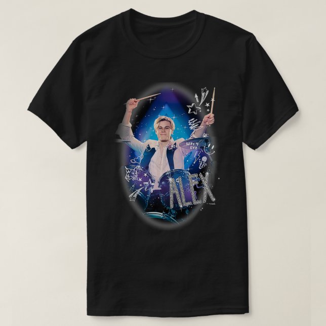 Camiseta Julie And The Phantoms Ale The Drummer Portrait Pr (Frente do Design)