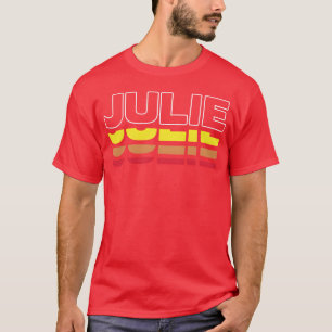 Camiseta Julie Primeiro Nome Divertido Vintage Pôr do Sol J