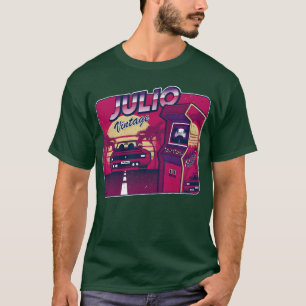 Camiseta Julio Personalizado Gamer Vintage Anos 80 90