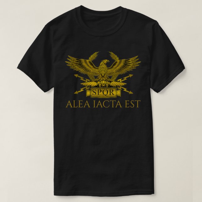 Camiseta Julius Caesar Cote Alea Iacta Est SPQR Roman H (Frente do Design)