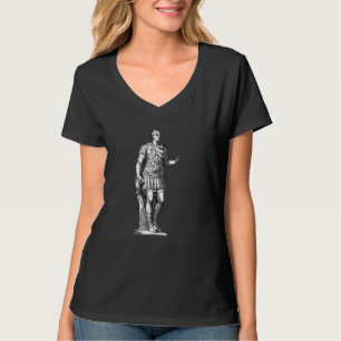 Camiseta Julius Caesar Imperador Estátua Line Art Roman Man