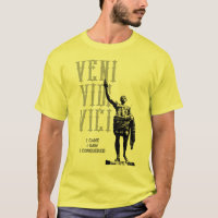 Julius Caesar Veni Vidi Vici Mens Amarelo Moderno
