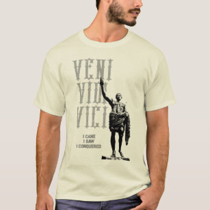 Camiseta Julius Cesar Cote Veni Vidi Vici Mens Natural