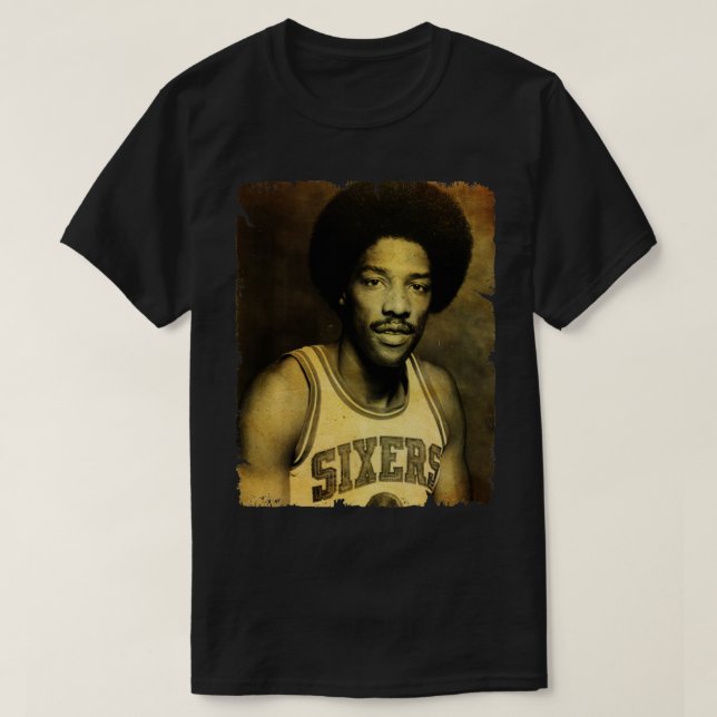 Camiseta Julius Erving Vintage Design De Basquete 1 (Frente do Design)