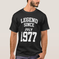July 1977 46th Birthday Legend 46 Years Old