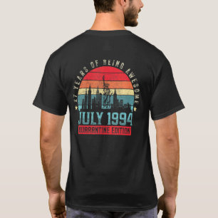 Camiseta July 1994 27 Year Old 27 Quarantine Birthday 1