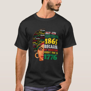 Camiseta July 4th Black History Month Juneteenth 1865 Afric