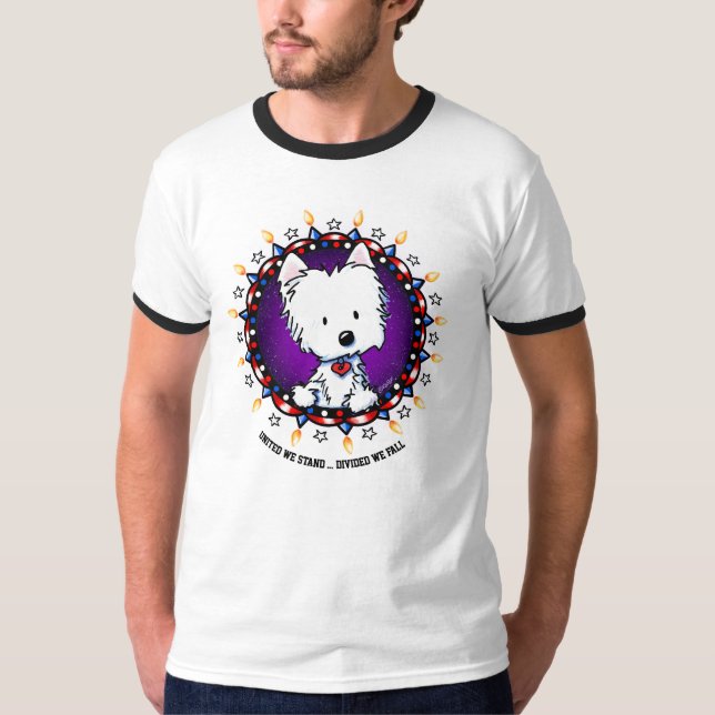 Camiseta JULY 4TH USA Westie T-Shirt (Frente)