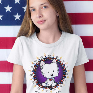 Camiseta JULY 4TH USA Westie T-Shirt