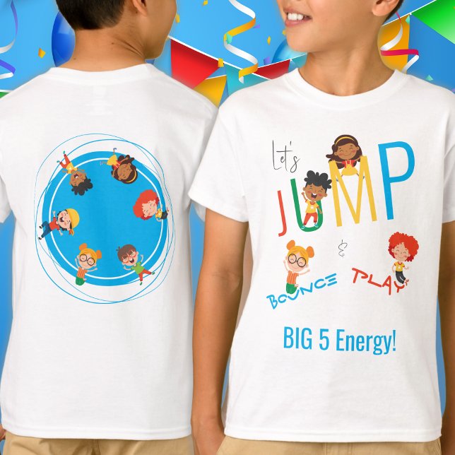 Camiseta Jump Bunt Play Trampoline Park Birthday Boy (Jump Bounce Play Trampoline Park Birthday Boy T-Shirt)