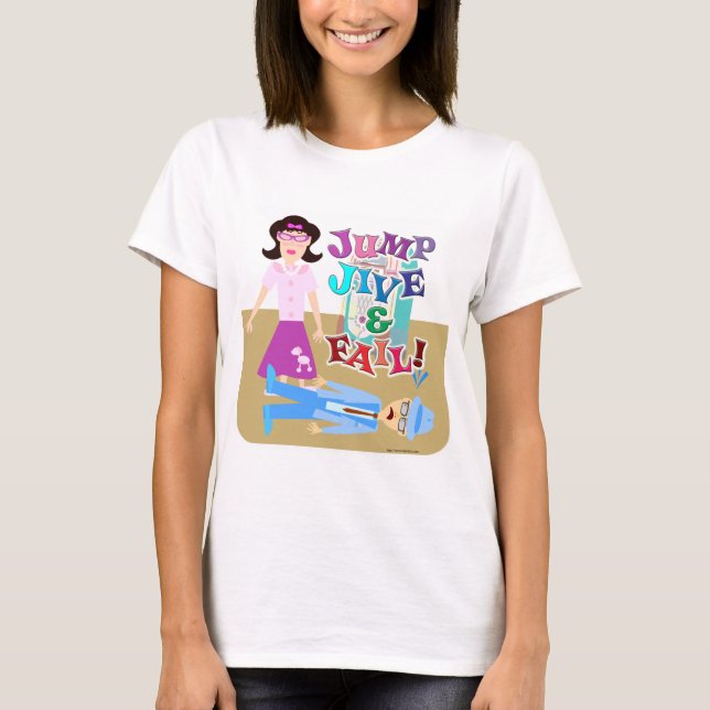 Camiseta Jump Jive e Fail Goofy Swing Cartoon (Frente)