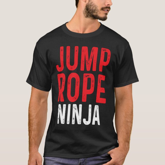 Camiseta Jump Rope Ninja Skipping Jumping Roping Workout (Frente)