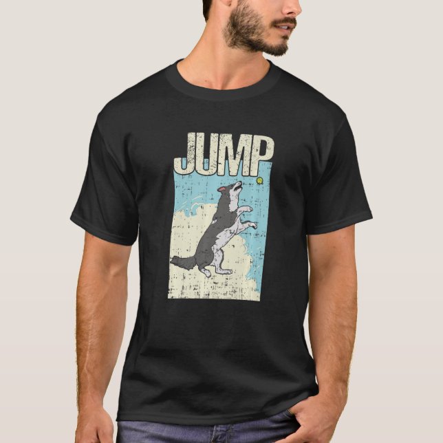 Camiseta Jump Sheepdog Border Collie Premium (Frente)