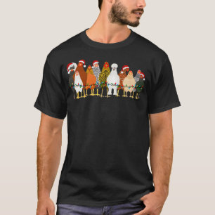 Camiseta Jumper de Natal de frango, de uso masculino e femi