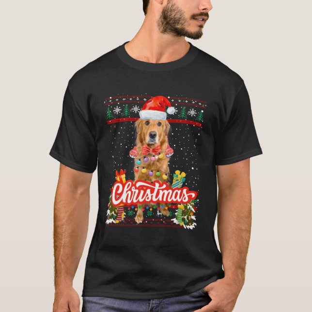 Camiseta Jumper do ouro Retriever para (Frente)