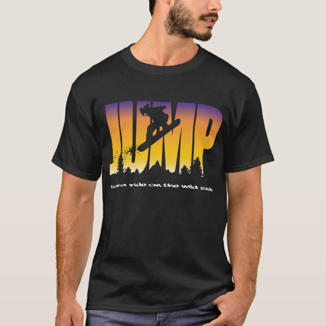 Camiseta Jumping snowboarder (Frente)