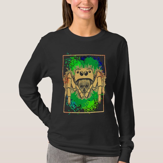 Camiseta Jumping Spider Animal Colorful (Frente)