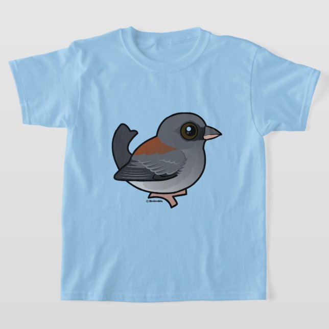 Camiseta Junco de olhos escuros (com suporte vermelho) (Postura )