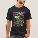Camiseta June 1997 Girls Are Sunshine Funny 25 Years Old Bi<br><div class="desc">June 1997 Girls Are Sunshine Funny 25 Years Old Birthday T-Shirt for your cool kids, king, queen, legend, dad, daddy, big brother, little sister, husband, boyfriend, son, uncle, grandpa, girlfriend, mom, friends. Celebrate this important milestone in style with a funny bday tshirt gift, whether it is a gift for your...</div>