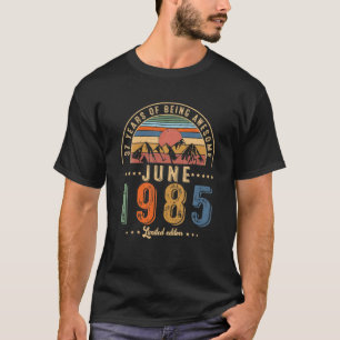 Camiseta June 37Th Birthday 37 Years Old Vintage Born In 19