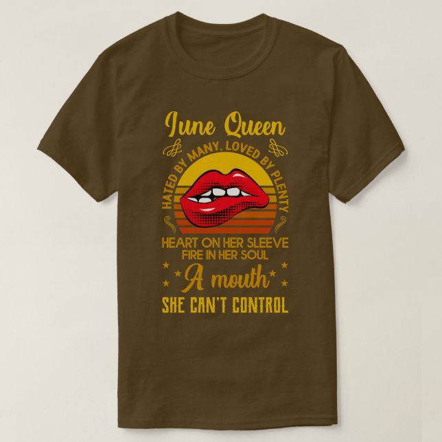 Camiseta June Birthday Queen (Frente do Design)